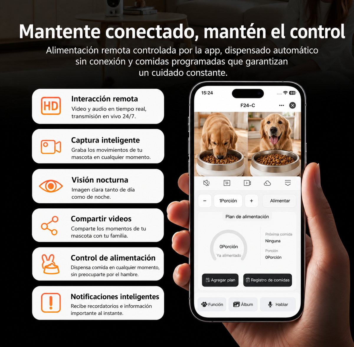 COMEDERO DOBLE INTELIGENTE - VERSIÓN CÁMARA
