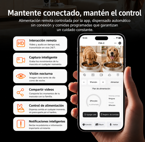 COMEDERO DOBLE INTELIGENTE - VERSIÓN CÁMARA