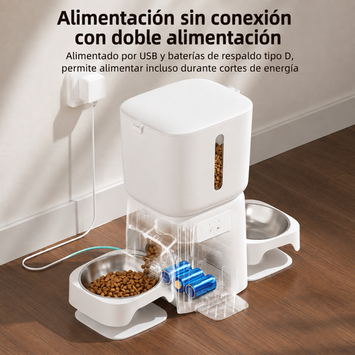 COMEDERO DOBLE INTELIGENTE - VERSIÓN WI-FI